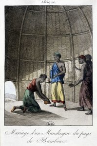 Matrimonio nei Mandinghi (Mali?), Africa - incisione da Unknown artist