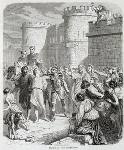 Martirio di San Sinforiano - in "Histoire des papes" di Maurice Lachatre da Unknown artist