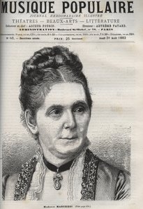Mathilde Marchesi (1821-1913) mezzosoprano tedesco - incisione in 