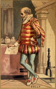 Maximiliano di Béthune, Duca di Sully (1560-1641), statista francese. Cromolitografia della fine del XIX secolo. da Unknown artist