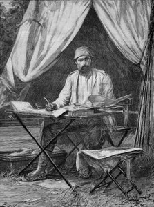 Mehmet Emin pasha. (Eduard Schnitzer) esploratore tedesco (1840-1892). Incisione del 1893. da Unknown artist