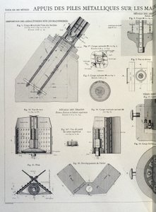 Pilastri metallici della Torre Eiffel - design industriale da Unknown artist