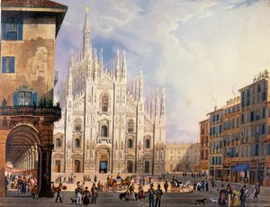 Milano, Piazza del Duomo intorno al 1825