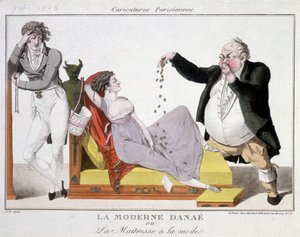 Danae moderna o la sindaca alla moda (prostituzione) - caricatura da Unknown artist