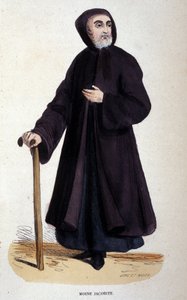 Monaco giacobita. Incisione da un album sugli ordini religiosi, Parigi da Unknown artist