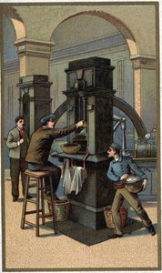Pressa monetaria Cromolitografia della fine del XIX secolo da Unknown artist