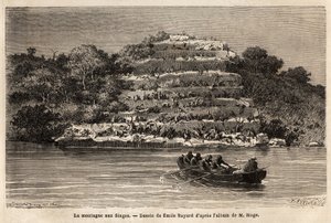 Monte delle Scimmie, lungo il fiume Senegal, poco dopo le cascate di Gouina (Mali). Incisione per illustrare il racconto del viaggio del tenente Mage nel Sudan occidentale tra il 1863 e il 1866, pubblicato in "Le tour du monde, nouveau journal des voyages" da Unknown artist
