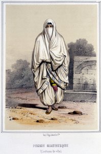 Donna moresca in costume cittadino ad Algeri durante la seconda metà del XIX secolo da Unknown artist