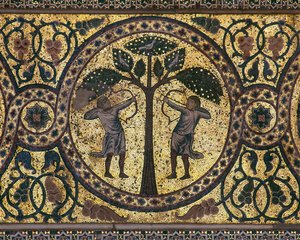 Mosaico della caccia reale (dettaglio), la Sala della Fontana, 1165-67 da Unknown