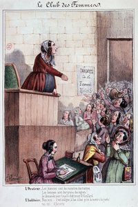 Club delle donne di Rue Mouffetard durante la Rivoluzione del 1848 da Unknown artist