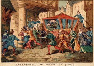 Assassinio di Enrico IV e arresto di Ravaillac il 14 maggio 1610 da Unknown artist