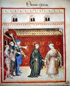 Musicisti e ballerini, in Tacuinum Sanitatis da Unknown artist