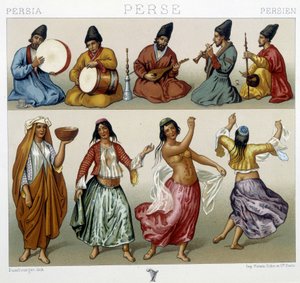 Musicisti e danzatori in Persia - in "Il costume storico" di Racinet