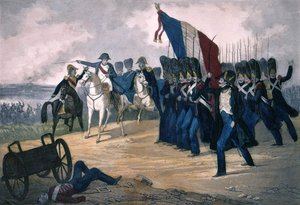 Napoleone I a Waterloo il 18/06/1815 - Incisione del XIX secolo da Unknown artist