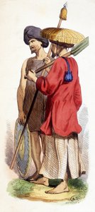 Soldato naturale (indigeno vietnamita) e cochinese. Vietnam ca. 1840