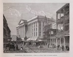 New Orleans: Hotel Saint-Charles - in "Le tour du monde", 2° semestre 1876