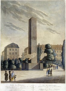 Obelisco davanti al castello di Weimar da Unknown artist