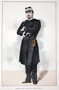 Ufficiale di pace, piccolo abito del Secondo Impero (1852-1870) (acquaforte a colori) da Unknown artist