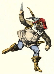 Orco. Illustrazione della fiaba "Pollicino" di Charles Perrault