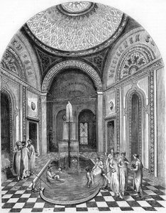 Bagni orientali a Bude, Ungheria: la stanza delle rose da Unknown artist