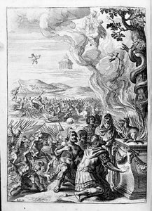 Ovidio - illustrazione per il libro 15 - nota di Thomas Farnaby da Unknown artist