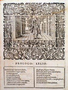 Pagina dalla commedia madrigale Amfiparnaso di Orazio Vecchi