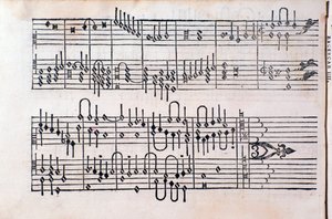 Pagina da "Tablature; Libro 1" di Gerolamo Cavazzoni da Unknown artist
