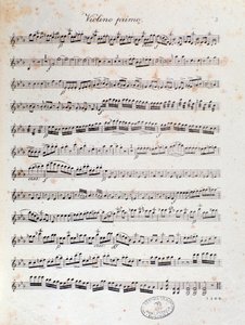 Pagina di spartito musicale dell