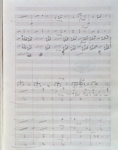 Pagina della partitura per Waverley opus 1, ouverture di Hector Berlioz da Unknown artist