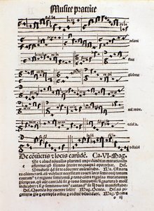 Pagina sulla teoria musicale da Margarita philosophica da Unknown artist