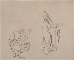 Pittura, XX secolo (foglio di un album; inchiostro su carta) da Unknown Artist