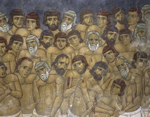 Dipinti di un gruppo di martiri, Ayios Nikolaos Ties Steyis, Kakopetria, Cipro da Unknown artist