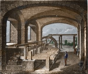 Fabbricazione della carta nel XIX secolo da Unknown artist