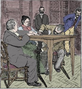 Fenomeni paranormali: esperienza di sollevamento di un tavolo a Milano nel 1892 alla presenza del medium Eusapia Paladino e di Cesare Lombroso e Charles Richet da Unknown artist
