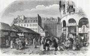 Parigi, 3° arrondissement - La rotonda del Carreau du Temple a Parigi nel XIX secolo - Incisione in 