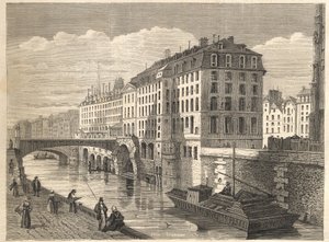 Demolizioni a Parigi: Hôtel-Dieu da Unknown artist