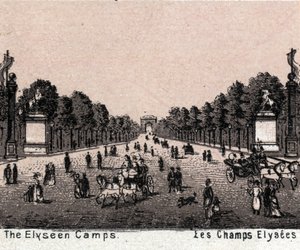 Parigi, Francia: vista degli Champs Elysees. in 