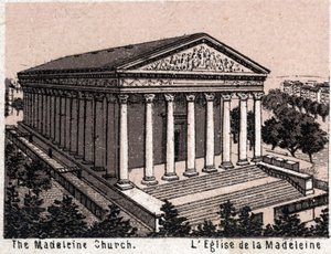 Parigi, Francia: vista della Chiesa della Madeleine in "Il mondo illustra 168 vedute"