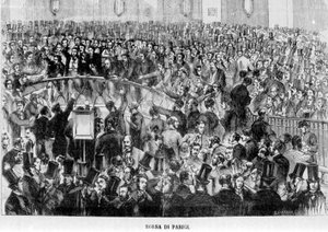 Borsa di Parigi nel 1870 da Unknown artist