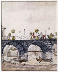 Parigi: Il Ponte delle Arti, nel XIX secolo da Unknown artist