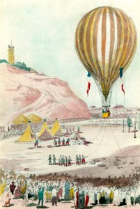 Assedio di Parigi del 1870: vista di uno dei palloni usati per la comunicazione con l