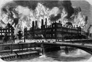 Parigi, la Comune. Incendio dell