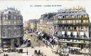 Parigi: la rue de la Paix - Cartolina, fine XIX secolo da Unknown artist