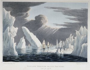 Passaggio attraverso gli iceberg, 16 giugno da Unknown artist