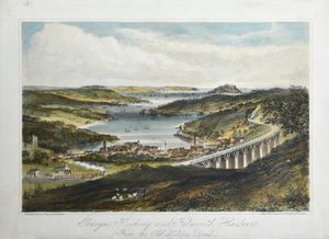 Penryn, Flushing e i porti di Falmouth (dalla Old Helton Road), c.1860-80 da Unknown artist