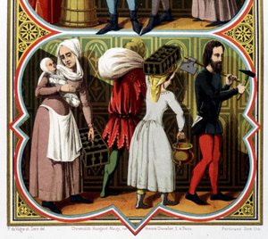 Gente del Medioevo - in "Le arti suntuarie, storia del costume e dei mobili"