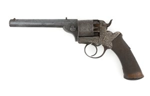 Rivoltella a percussione con martello laterale, calibro 0,38 pollici, c.1860