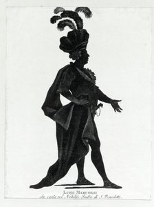 Esibizione del castrato italiano Luigi Marchesi (1754 - 1829) noto anche come Marchesini che canta al teatro di San Benedetto