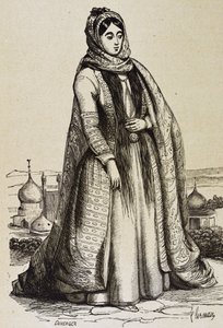 Persia (XIX secolo). Società. Donna persiana. Incisione. Collezione privata da Unknown artist