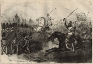 Guerra Anglo-Persiana: la carica della 3ª cavalleria indo-britannica comandata dal Capitano Forbes durante la Battaglia di Koosh-Ab l